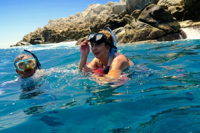snorkel en familia